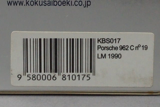 1:43 SPARK KBS017 Porsche 962C LM Le Mans 1990 #19 model car