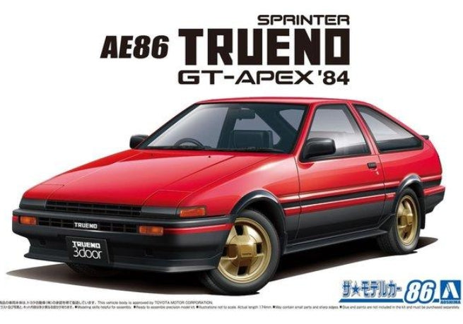 No.86 Aoshima The Model Car 1:24 Toyota AE86 Sprinter Trueno GT-APEX '84