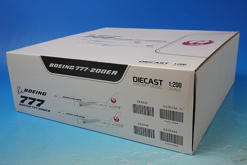 1:200 B777-200ER JAL Flap Down JA702J SA2043A JC Wings airplane model