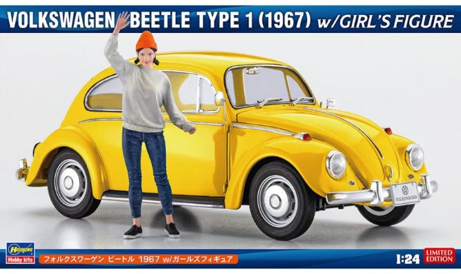 SP620 Hasegawa 1:24 Volkswagen Beetle 1967 w/girls figure
