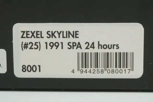 1:43 HPI 8001 Nissan ZEXEL Skyline SPA 24H 1991 #25 model car