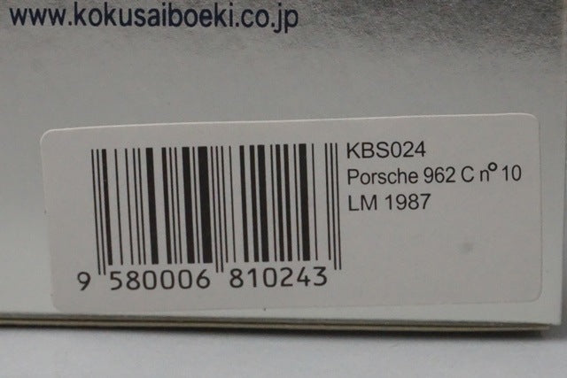 1:43 SPARK KBS024 Porsche 962 Le Mans 1987 #10 model car