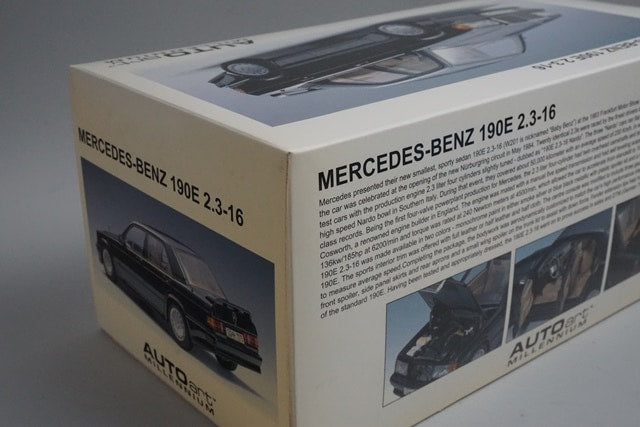 1:18 AUTOart 76122 Mercedes Benz 190E 2.3 16V Blue Black Metallic model car