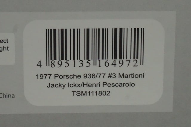 1:18 TSM Model TSM111802 Porsche 936/77 Le Mans 24H #3 Martini J. Ickx / H. Pescarolo