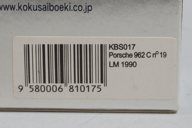 1:43 SPARK KBS017 Porsche 962C LM Le Mans 1990 #19 model car
