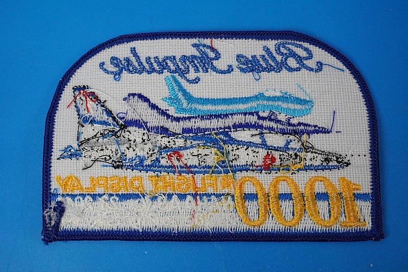Patch JASDF Blue Impulse 1000th FLIGHT DISPLAY Demo Flight without hook and loop