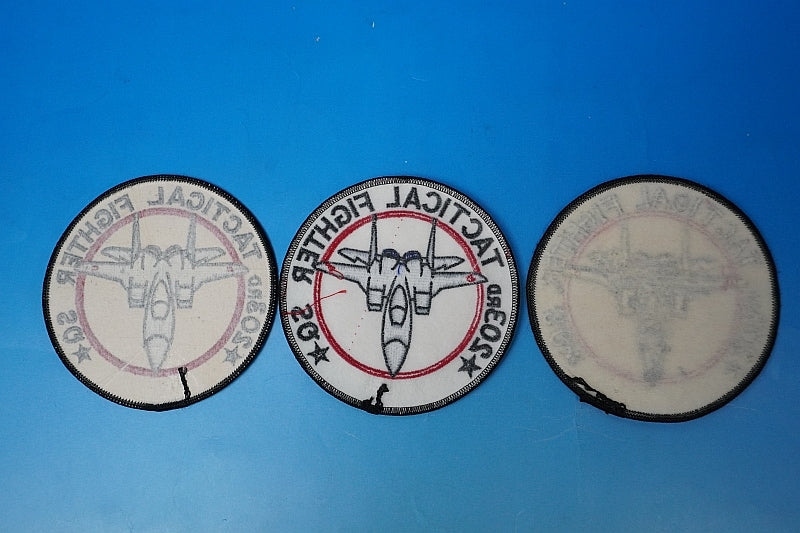 Patch JASDF F-15 203TFS Chitose Air Base High bisibility Airframe color set of 3 without hook and loop