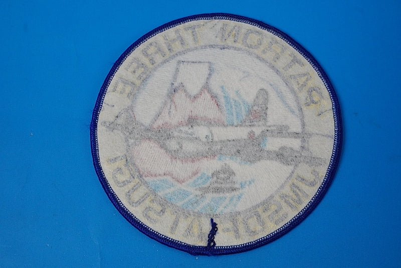Patch JMSDF PATRON THREE/3rd Air Squadron Atsugi Air Base High Visibility without hook and loop