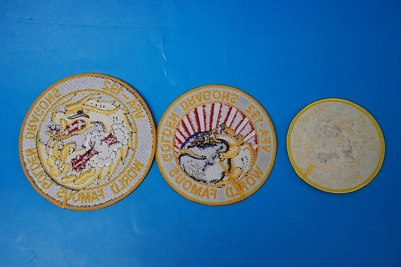 Patch USN (United States Navy) VFA-192 GOLDEN DRAGONS - 2 types, 3-piece set (no Velcro)