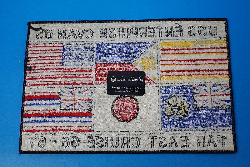 Patch USN USS ENTERPRISE CVAN65 CVN-65 FAR EAST CRUSE 66-67 without hook and loop