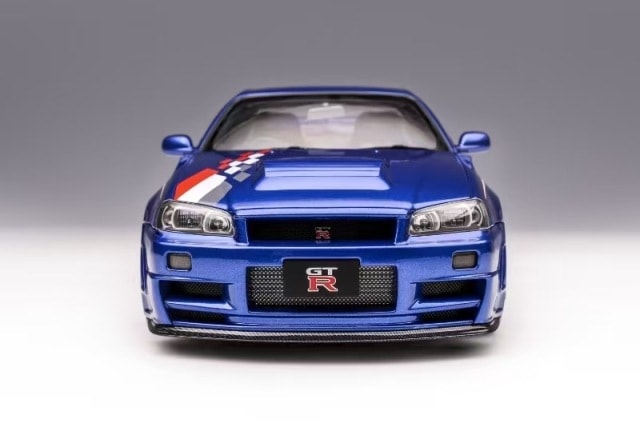 M83428 MOTORHELIX 1:18 Nissan Skyline GT-R R34 NISMO CUSTOMIZED Bayside Blue