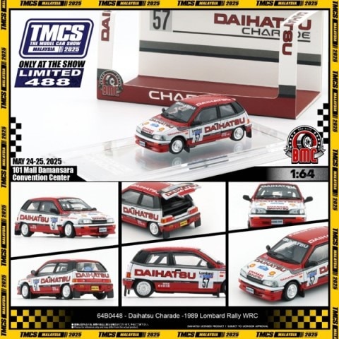 64B0448 BM CREATIONS 1:64 Daihatsu Charade 1989 Lombard Rally model car