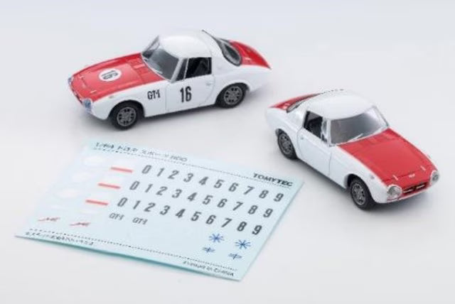 LV-215a TOMYTEC 1:64 Toyota Sports 800 Custom Color Spec (White/Red) 1965 Model 336044