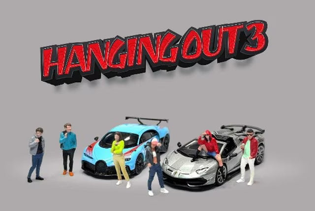 AD-2430 American Diorama 1:64 Figures Hanging Out 3 (Set of 6)
