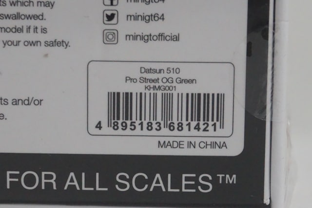 1:64 TSM MINI-GT KHMG001 KAIDOHOUSE Custom Nissan Datsun 510 Pro Street OG Green
