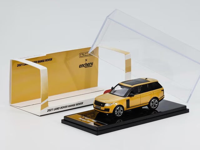 GE-001-2 GCD Gaincorp Products x Enchery 1:64 Land Rover Range Rover 2021 (Yellow, LHD)