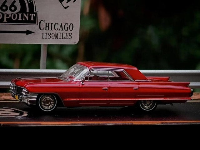 MK Miniatures 1:64 Cadillac DeVille Transparent Red