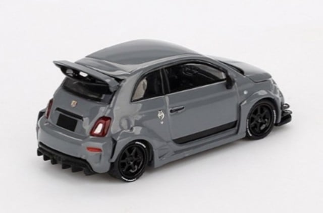 MGT00995-L TSM MINI-GT 1:64 Abarth 595 LB-WORKS x Abas Works Grey (Left-hand drive)