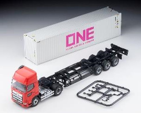 LV-N292d TOMYTEC 1:64 Hino 40ft Marine Container Trailer Toho Sharyo TC36H1C34 Ocean Network Express Gray Container 335252 model car