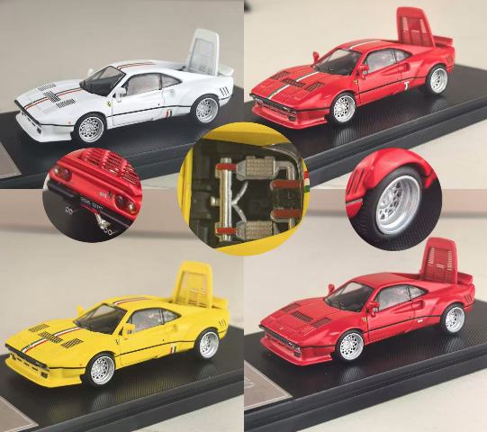 Hone Model 64 1:64 288gto Wide-Body Latte Art Yellow