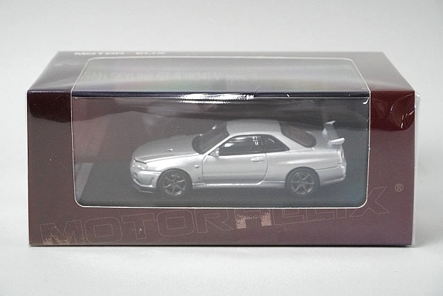 M63406 MOTORHELIX 1:64 Nissan Skyline GT-R V Sparkling Silver model car