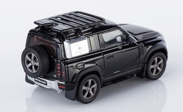 0001-01 AR Box Almost Real Model 1:64 Land Rover DEFENDER 90 (Santorini Black)