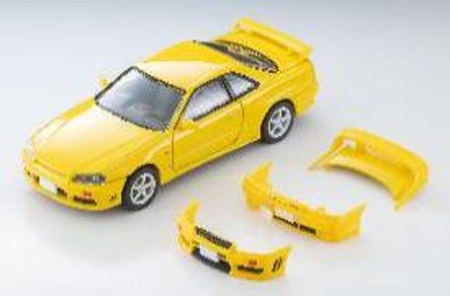 LV-N365a TOMYTEC 1:64 Nissan Skyline 2-Door Sports Coupe 25GT Turbo with Optional Parts (Yellow) 1998 Model 339052