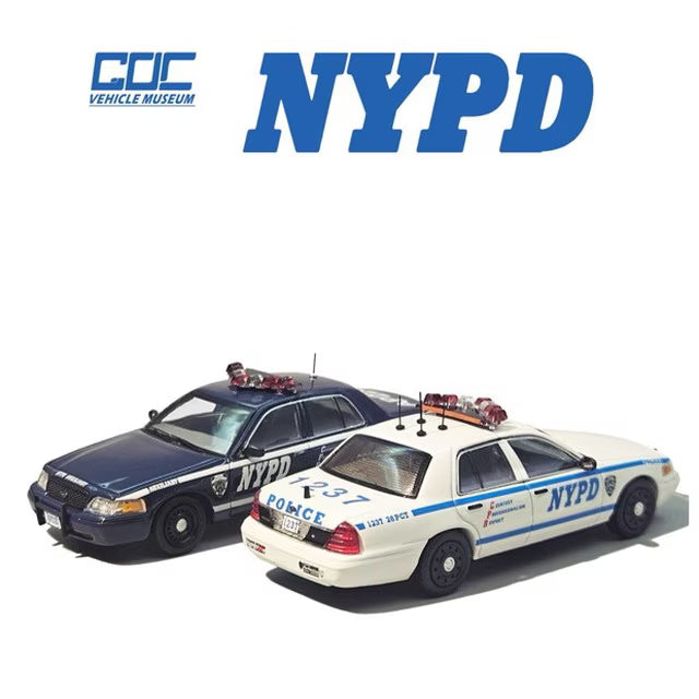GOC 1:64 Ford Crown Victoria New York Police Car Dark Blue (AP220)