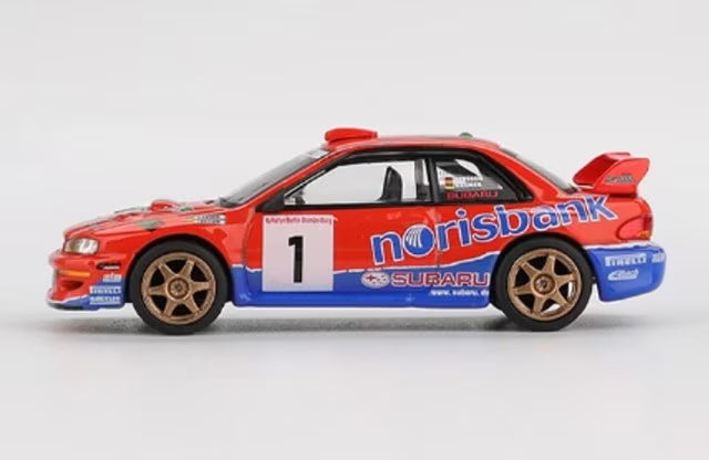 MGT01140-L TSM MINI-GT 1:64 Subaru Impreza WRC97 DRM 1999 Winning Car #1 (Left-hand drive)