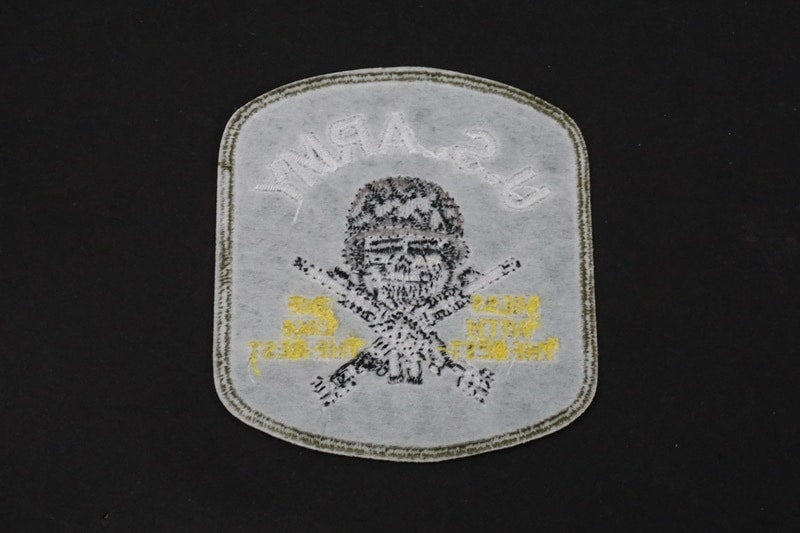 Patch USN American U.S. Army Skull Green without hook and loop