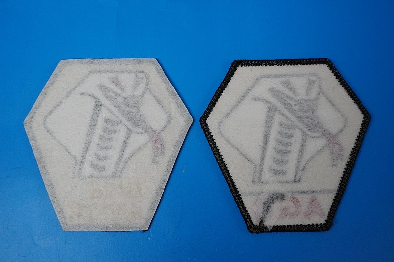 Patch JASDF Aggressor Komatsu Air Base Shoulder Patch Hexagon Cobra 2 piece set without hook and loop