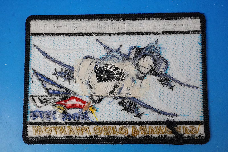 Patch JASDF 302nd Squadron F-4 Final Year 2019 Farewell White Phantom Square Shape without hook and loop