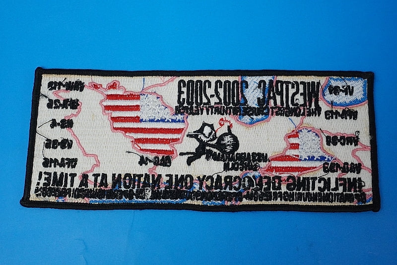 Patch USN Navy WESTPAC 2002 2003 VFA-113 VAQ-133 Felix Square No Velcro