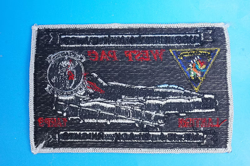 Patch USN F-14 Tomcat VF-154 Black Knights WESTPAC Western Pacific Voyage Commemorative Square without hook and loop