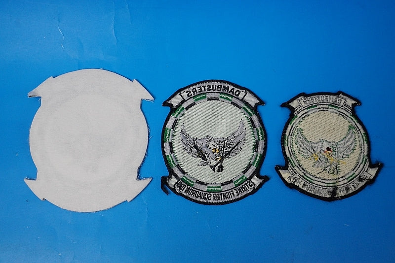 Patch USN VFA-195 Dam Busters Large Medium and Small Set of 3 without hook and loop