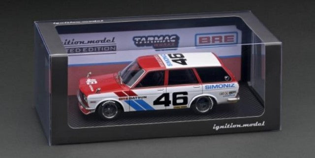 IG3063 TARMAC WORKS ignition model 1:18 Nissan Datsun Bluebird (510) Wagon Red/White