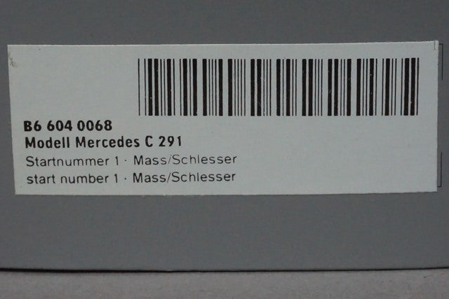 1:43 MINICHAMPS B66040068 Mercedes C291 #1 model car