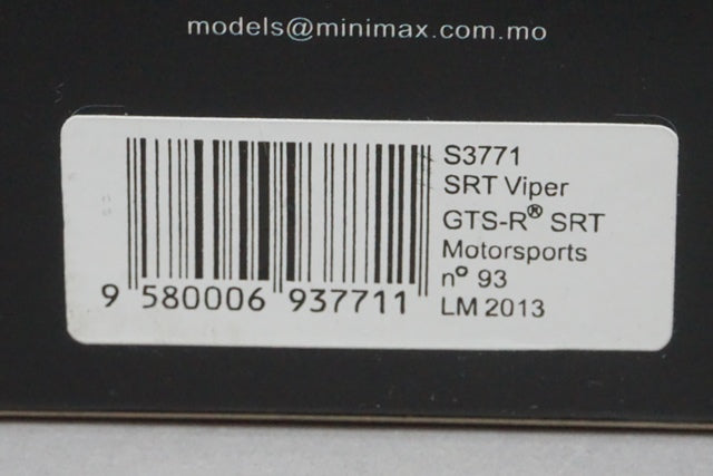 1:43 SPARK S3771 SRT Viper GTS-R Motorsports LM 2013 #93