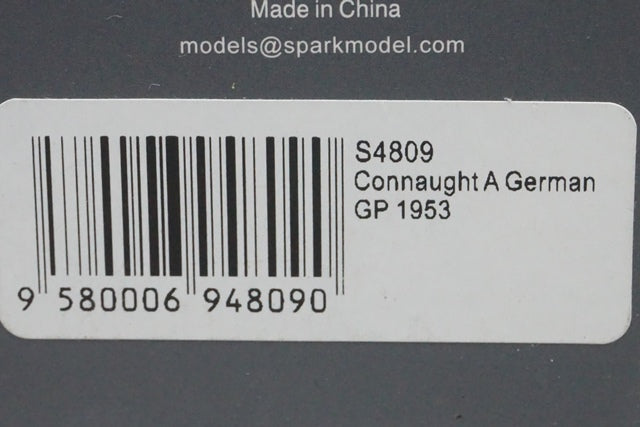 1:43 SPARK S4809 Connaught A German GP 1953 #15 Roy Salvadori