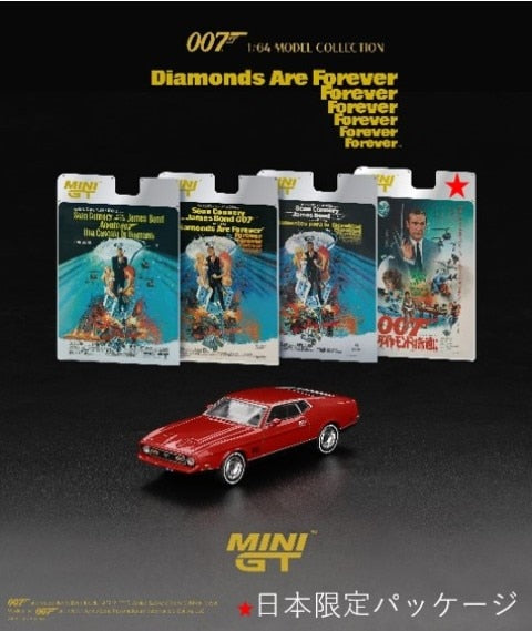 MGT00905-007J TSM MINI-GT 1:64 Ford Mustang Mach 1 "Diamonds are Forever" (1971) Japan Limited Package