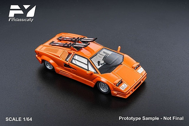 FY64097 Finclassically 1:64 Countach LP5000 Orange Sled Edition