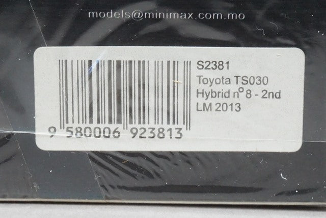 1:43 SPARK S2381 Toyota TS030 Hybrid 2nd Le Mans 2013 #8