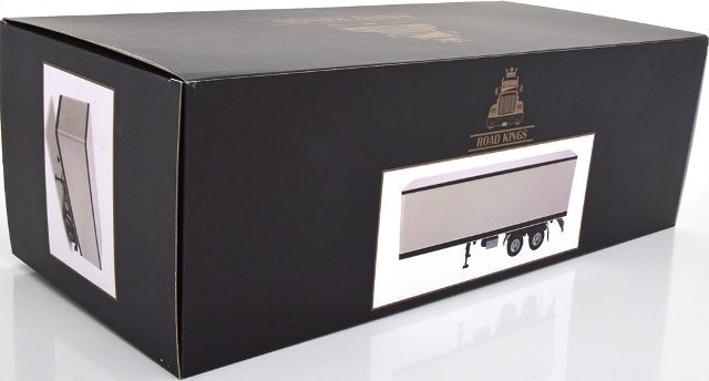 RK180163 ROAD KINGS 1:18 Truck Trailer White/Black