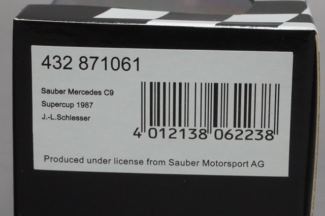 1:43 MINICHAMPS 432871061 Sauber Mercedes C9 Supercup 1987 #61