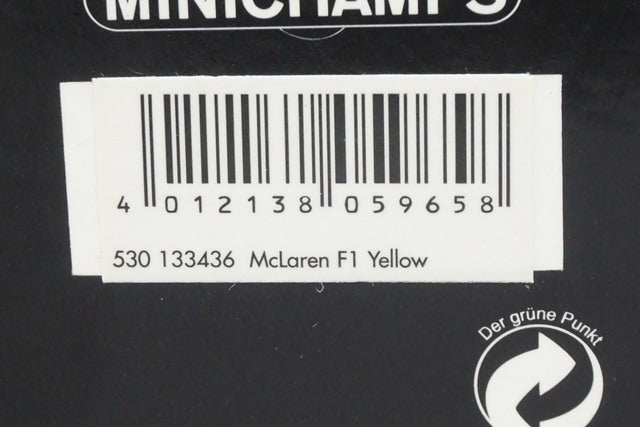 1:43 MINICHAMPS 530133436 McLaren F1 Yellow
