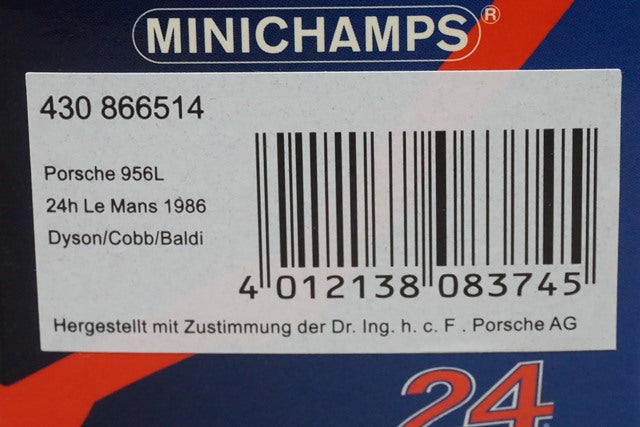 1:43 MINICHAMPS 430866514 Porsche 956L 24H LM 1986 #14