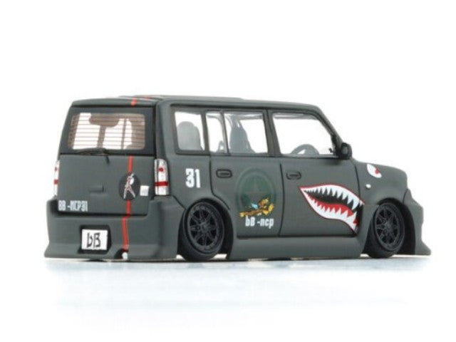 64B0382 BM CREATIONS 1:64 Toyota 2000 bB Matte Green P40 Tiger Pattern RHD