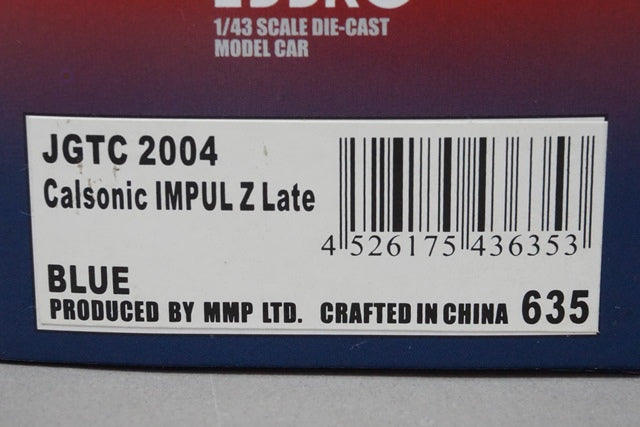 1:43 EBBRO 43635 Nissan CALSONIC IMPUL Z JGTC 2004 Late #12