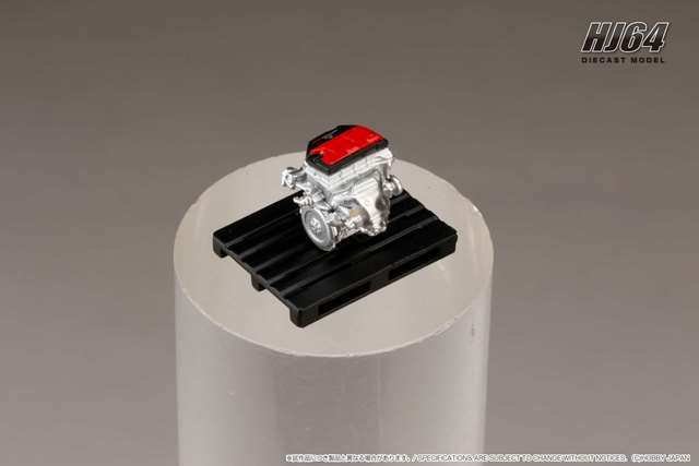 HJ642053CR Hobby Japan 1:64 Mitsubishi Lancer Evolution X FINAL EDITION with Engine Display Model Red Metallic / Black Roof