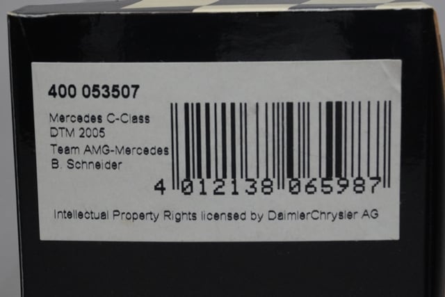 1:43 MINICHAMPS 400053507 Mercedes Benz C-Class DTM 2005 D.Schneider #7